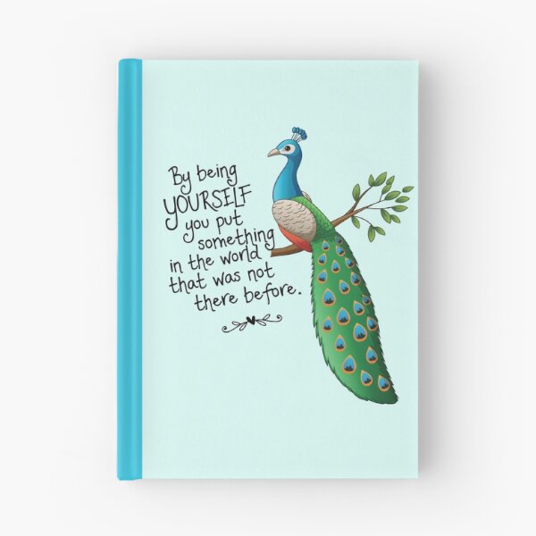 Item preview, Pretty Peacock Inspirational Quote Be Yourself designed and sold by WildHoneyDesign.