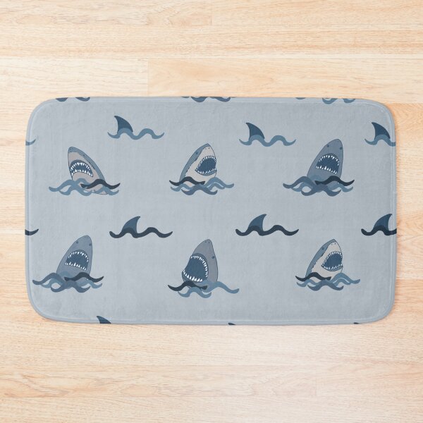 Item preview, Blue Great White Shark Fin Open Mouth Pattern designed and sold by Draculaura2009.