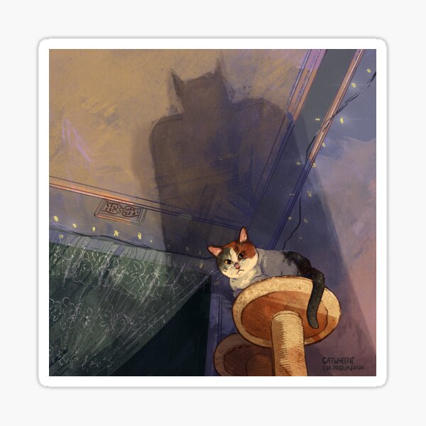 Item preview, Superhero: Day 56 of drawing cats designed and sold by emwheezie.