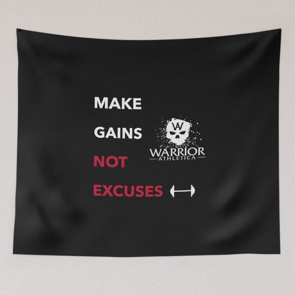 Item preview, MAKE GAINS NOT EXCUSES - GYM GEAR designed and sold by PowerfulPrinted.