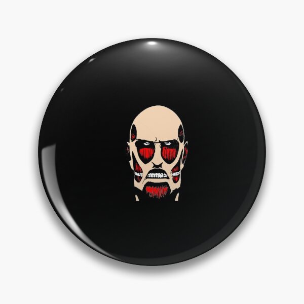 Item preview, titan anime mask badge designed and sold by Umit-Shop.