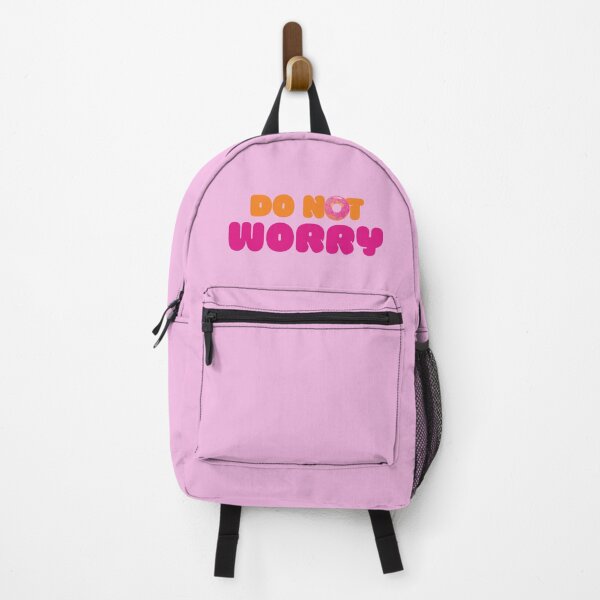 Item preview, DONUT WORRY pink (Dunkin Design) designed and sold by LiveAndGlow.