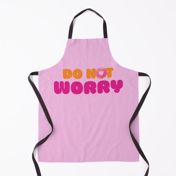 Item preview, DONUT WORRY pink (Dunkin Design) designed and sold by LiveAndGlow.