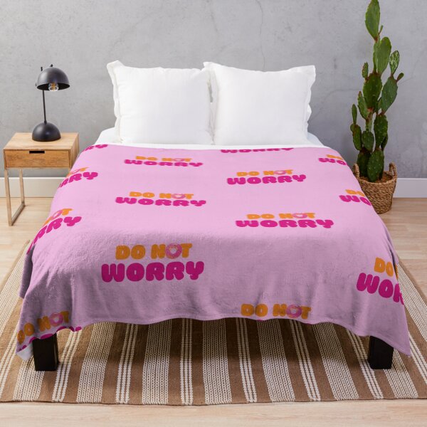 Item preview, DONUT WORRY pink (Dunkin Design) designed and sold by LiveAndGlow.