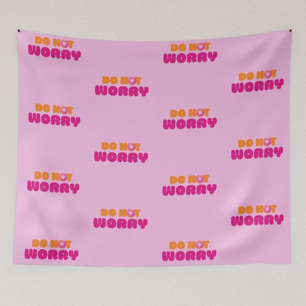 Item preview, DONUT WORRY pink (Dunkin Design) designed and sold by LiveAndGlow.