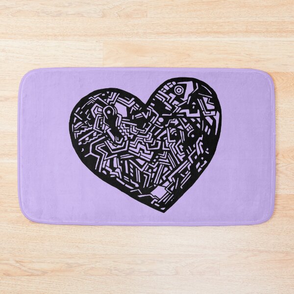 Item preview, Geometric Solid Heart_Black_FLC designed and sold by Jemma Rich.