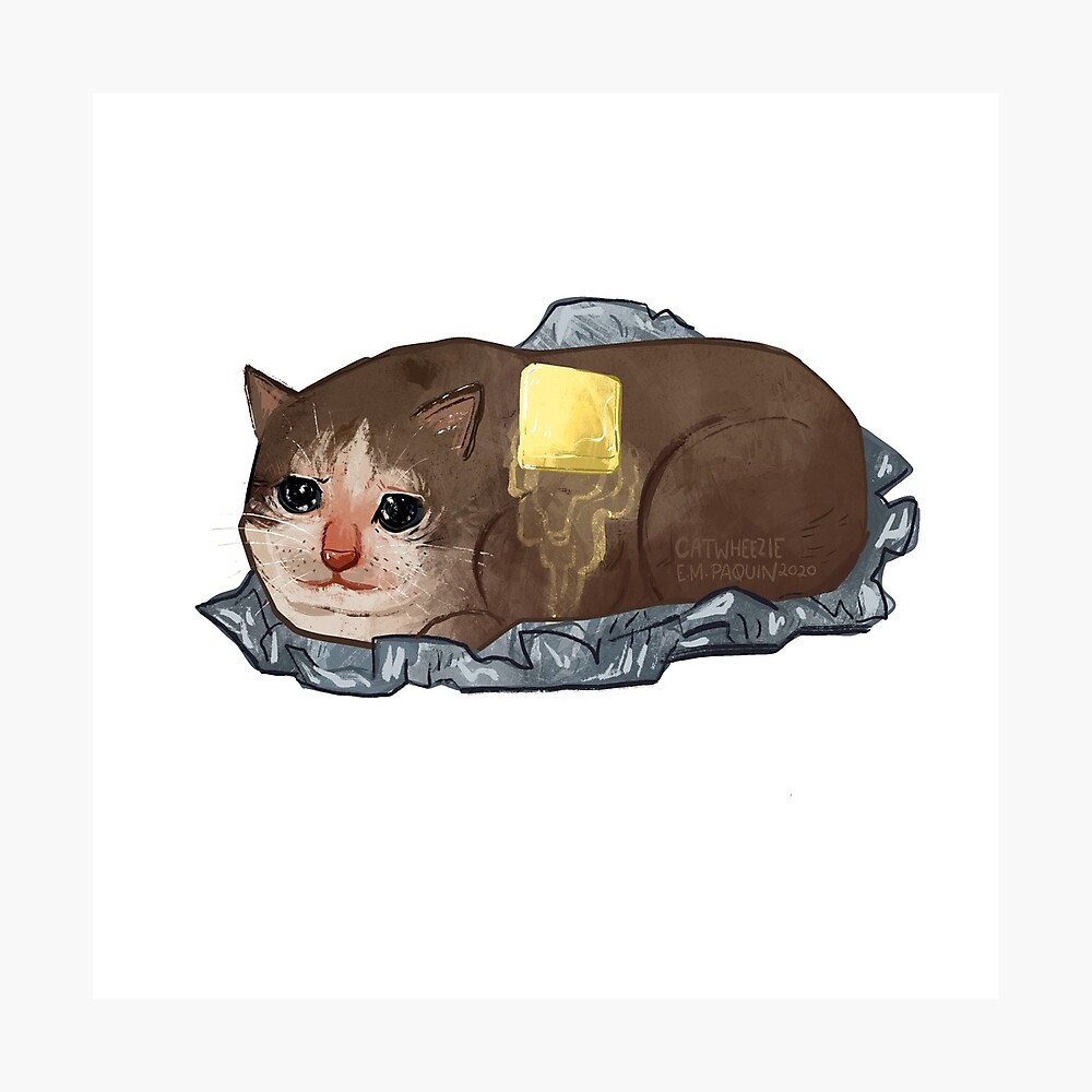 Crying Baked Potato Cat With Butter Poster Ubicaciondepersonas Cdmx Gob Mx