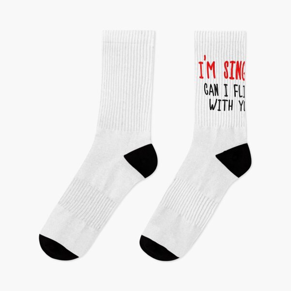 Item preview, I'm Single, Can I Flirt With You? Funny Sayings, Silly Jokes designed and sold by Seopdesigns.