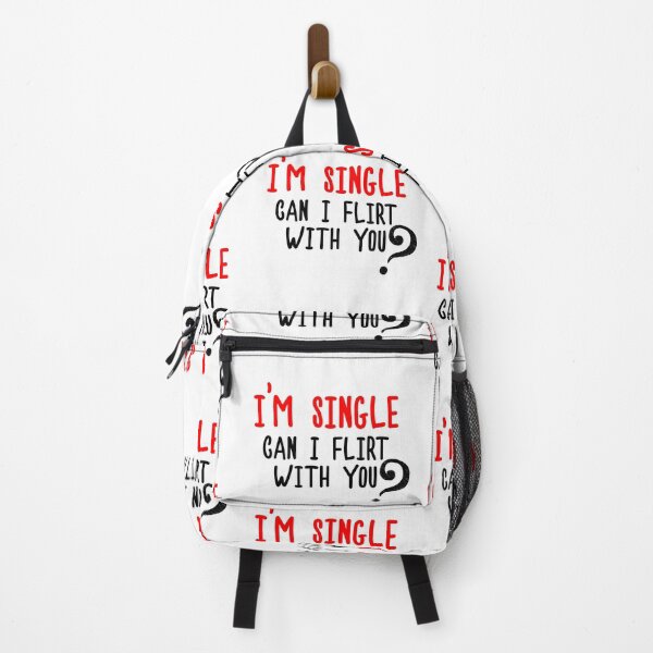 Item preview, I'm Single, Can I Flirt With You? Funny Sayings, Silly Jokes designed and sold by Seopdesigns.