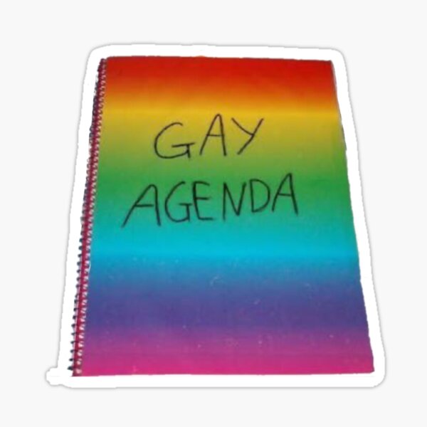 Gay Agenda Funny Notebook Meme Sticker For Sale By Bgsmall Redbubble 4971