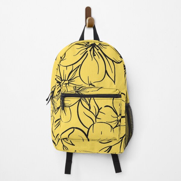 Item preview, Flower outline in black with Yellow Background designed and sold by Mywaymylife.