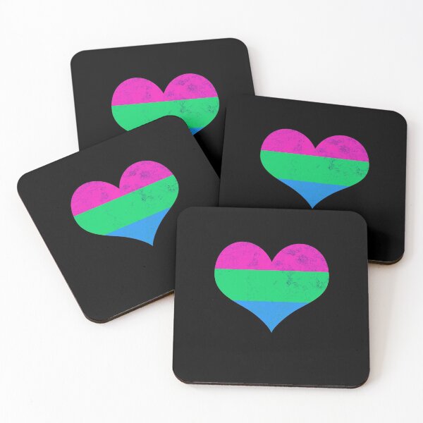 Item preview, Polysexual Pride Heart Flag Identity LGBT Non-binary Graphic designed and sold by SpookshowDesign.