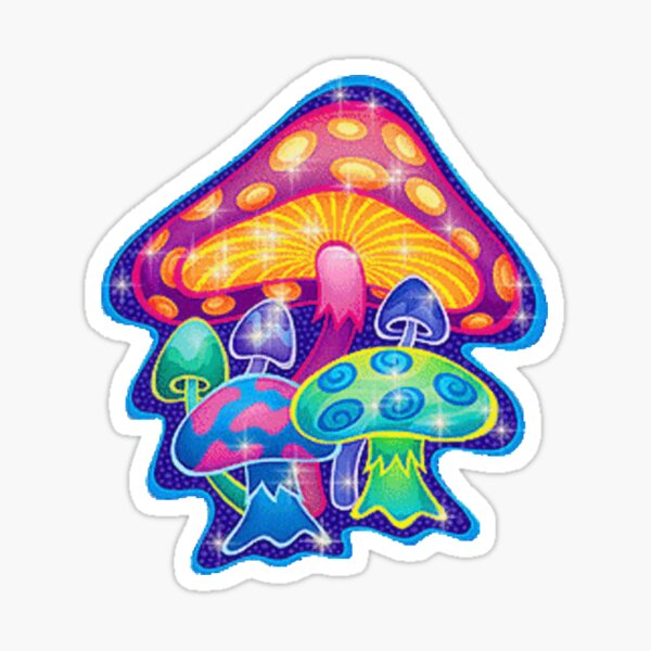 sparkly shrooms Sticker