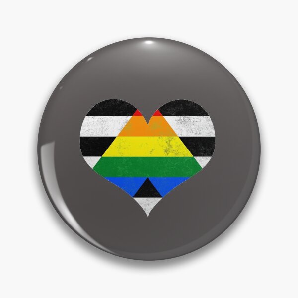 Item preview, Straight Ally Pride Heart Flag Identity LGBT Non-binary Graphic designed and sold by SpookshowDesign.