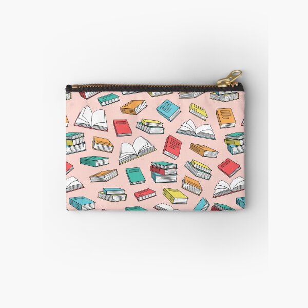 Item preview, all the books on pink - back to school - book lover designed and sold by littlearrow.