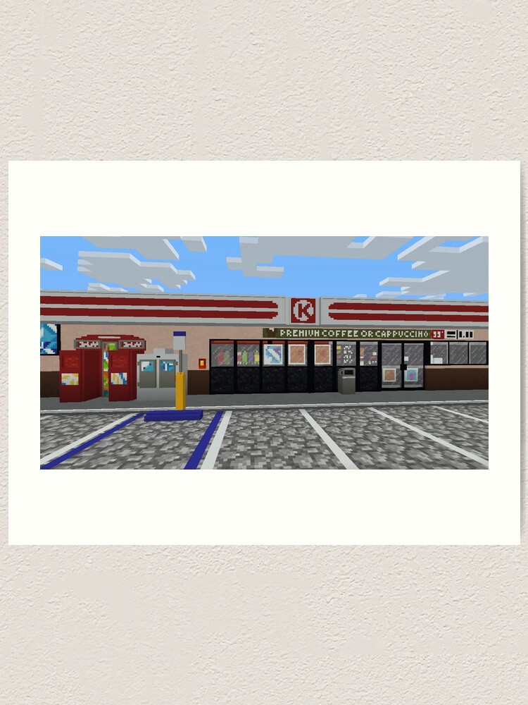 Minecraft Circle K Art Print By Pooperrebel Redbubble