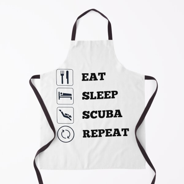 Item preview, Eat Sleep Scuba Repeat, Scuba Diving Silhouette designed and sold by 4AllTimes.