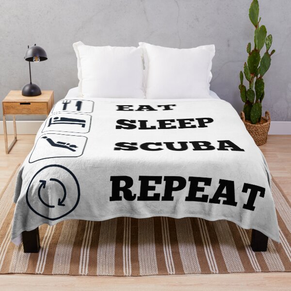 Item preview, Eat Sleep Scuba Repeat, Scuba Diving Silhouette designed and sold by 4AllTimes.