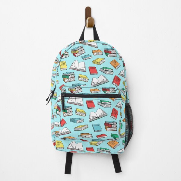 Item preview, books on blue - back to school - book lover designed and sold by littlearrow.