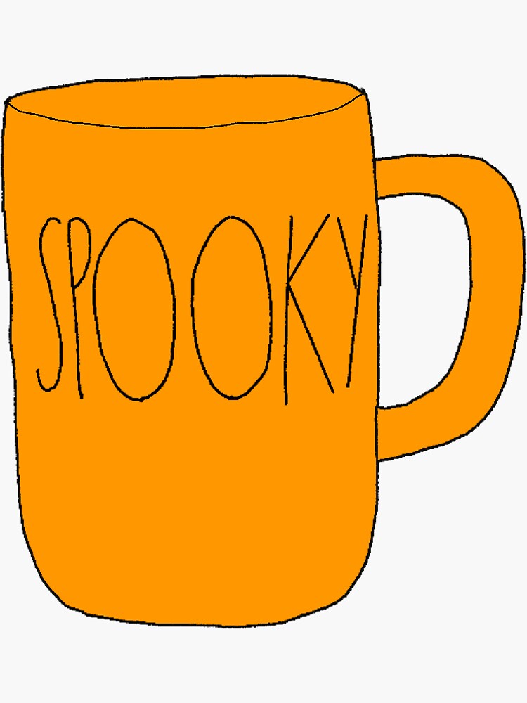 "Rae Dunn Spooky Mug" Sticker for Sale by shereenamber | Redbubble