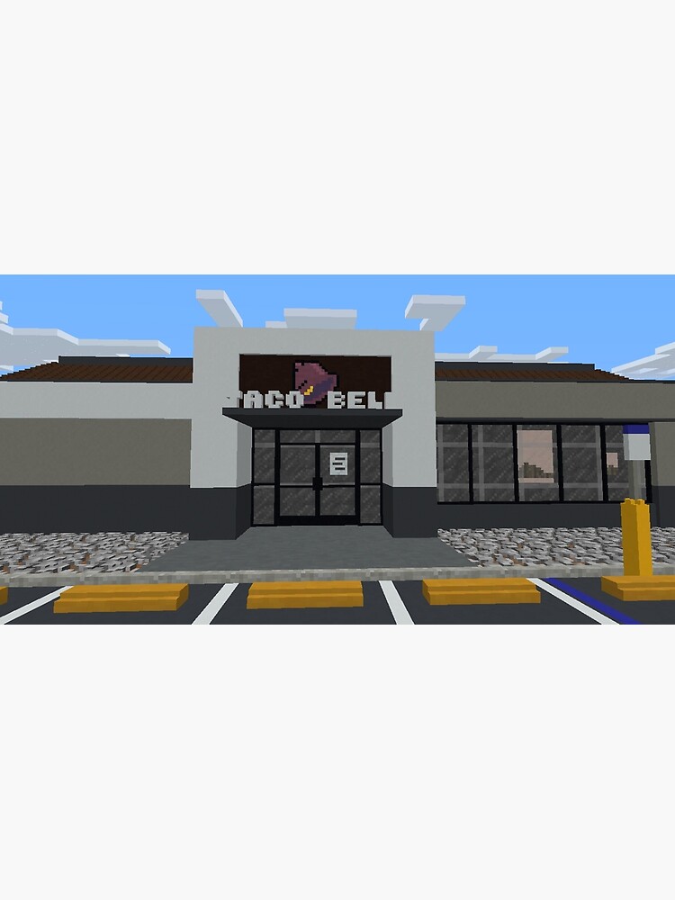 Minecraft Taco Bell Greeting Card By Pooperrebel Redbubble - roblox taco bell