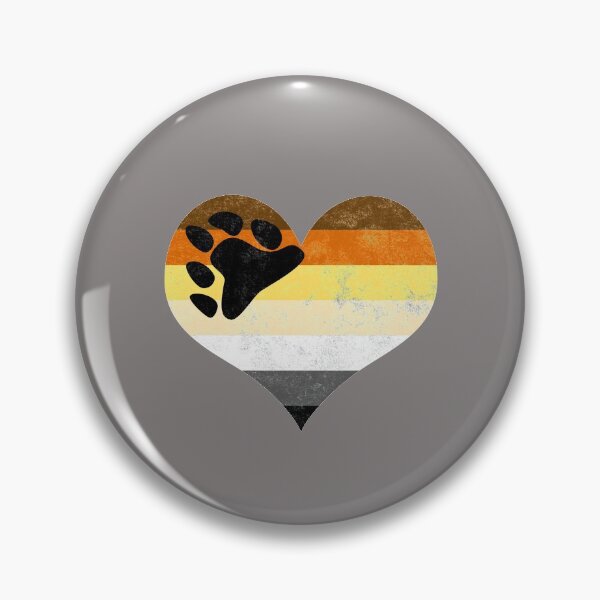 Item preview, Bear Community Pride Heart Flag Identity LGBT Non-binary Graphic designed and sold by SpookshowDesign.