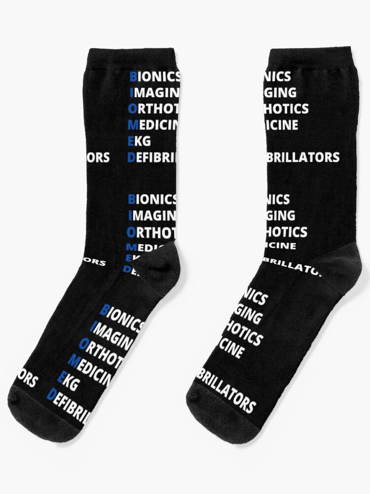 Biomedizintechnik Biomedizinische Erfindungen Schwarz Socken Von Levelupcomfort Redbubble