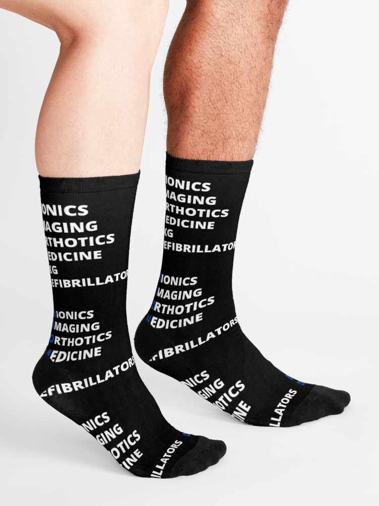 Biomedizintechnik Biomedizinische Erfindungen Schwarz Socken Von Levelupcomfort Redbubble