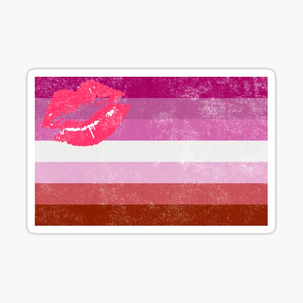 Lipstick Lesbian Pride Flag Gay Identity Lgbt Graphic Sticker By