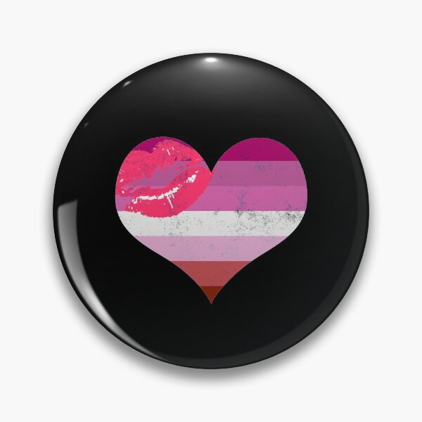 Item preview, Lipstick Lesbian Pride Heart Flag Identity LGBT Graphic designed and sold by SpookshowDesign.