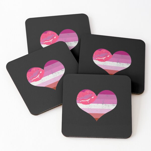 Item preview, Lipstick Lesbian Pride Heart Flag Identity LGBT Graphic designed and sold by SpookshowDesign.
