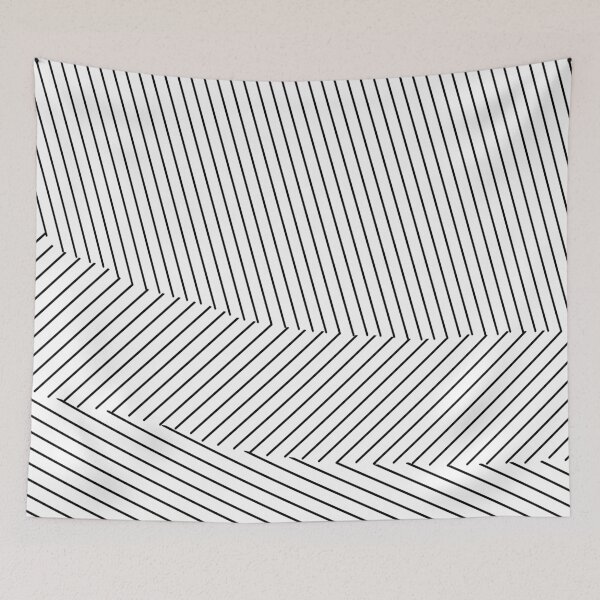 Item preview, geometric line pattern abstract background in black and white designed and sold by Mrvell.