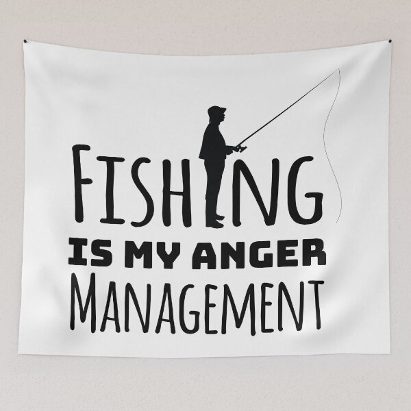 Item preview, Fishing Is My Anger Management, Fisherman In Boat designed and sold by 4AllTimes.