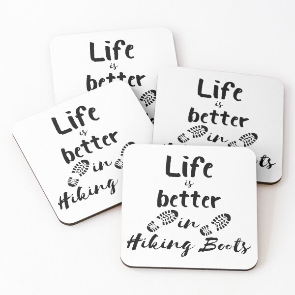Item preview, Life Is Better In Hiking Boots, With Hiker Footprints designed and sold by 4AllTimes.