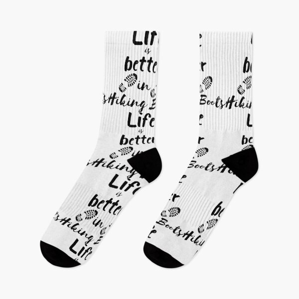 Item preview, Life Is Better In Hiking Boots, With Hiker Footprints designed and sold by 4AllTimes.