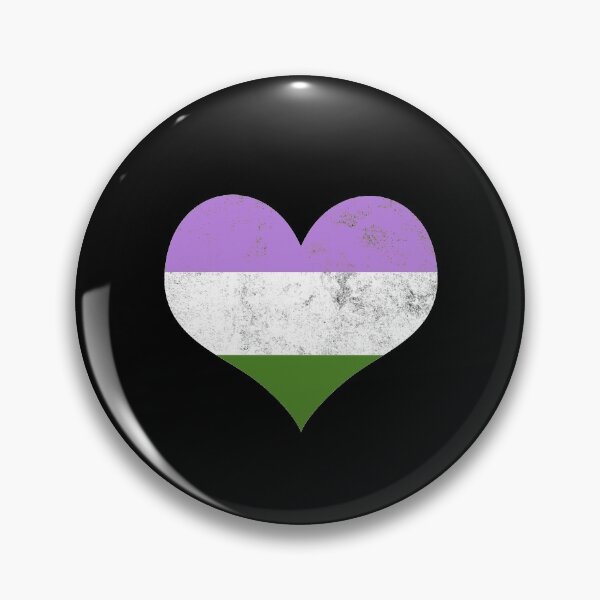Item preview, Genderqueer Pride Heart Flag Identity LGBT Graphic designed and sold by SpookshowDesign.