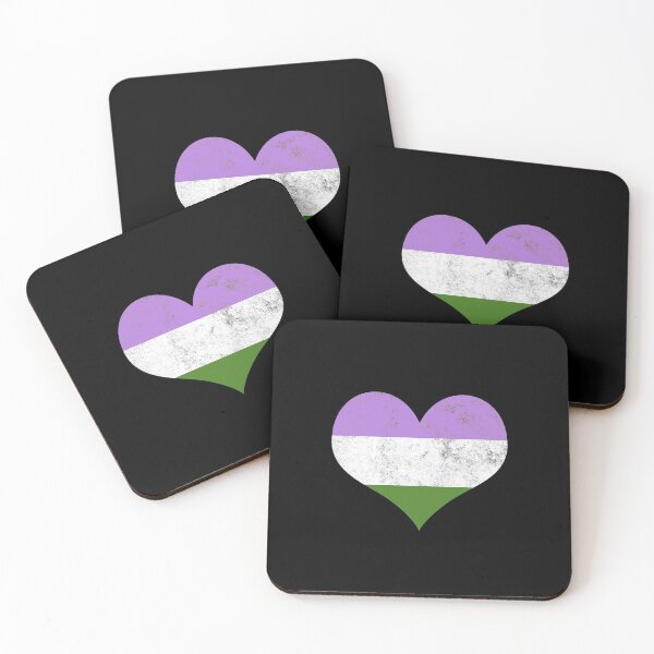 Item preview, Genderqueer Pride Heart Flag Identity LGBT Graphic designed and sold by SpookshowDesign.