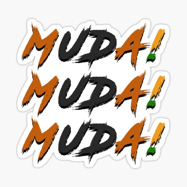 Vista previa del artículo con la obra «MUDA MUDA MUDA», diseñado y vendido por Shores-Store.