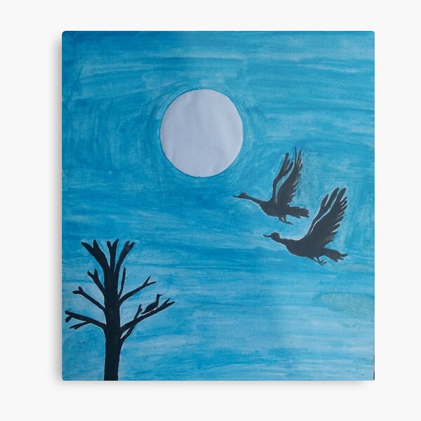 Moon sky black shaded images Metal Print