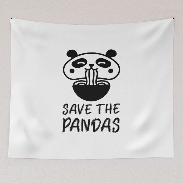 Item preview, Save the Pandas Noodle Slurp Panda designed and sold by quoteology.