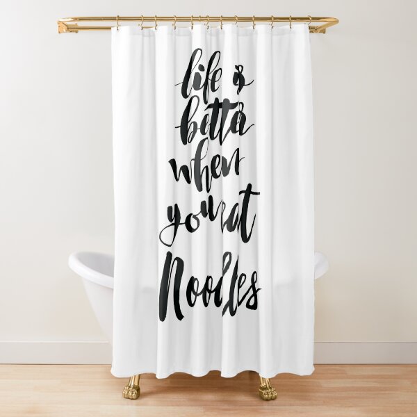 Noodles Shower Curtains Redbubble - life of an otaku roblox bathroom