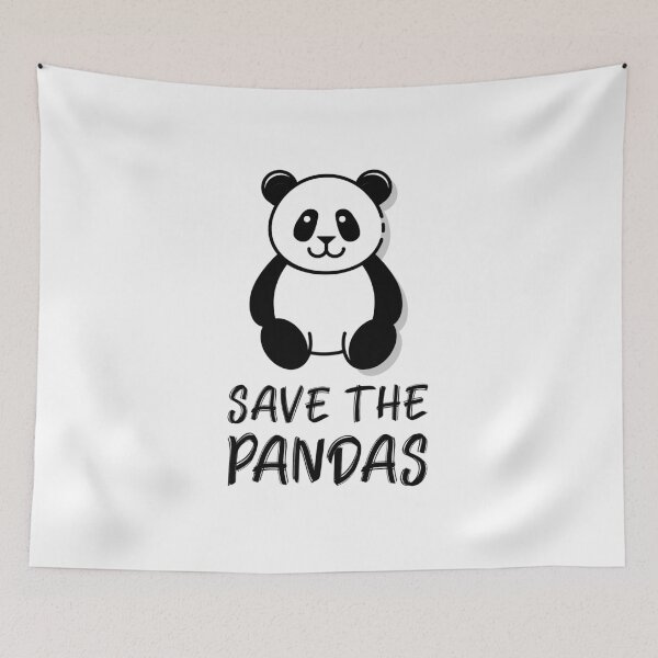 Item preview, Save the Pandas Cute Panda Bear designed and sold by quoteology.