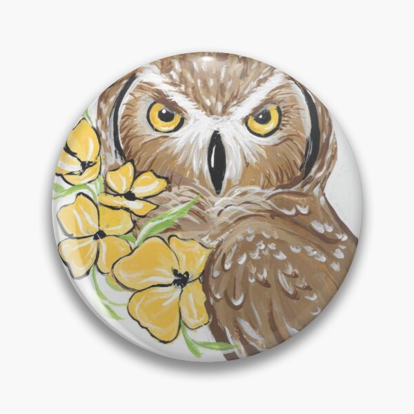 Item preview, Horned Owl Flower Art designed and sold by LadyLettuce.
