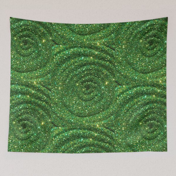 Item preview, Green Glittery Spiraling Pattern  designed and sold by Kaushal Pal.