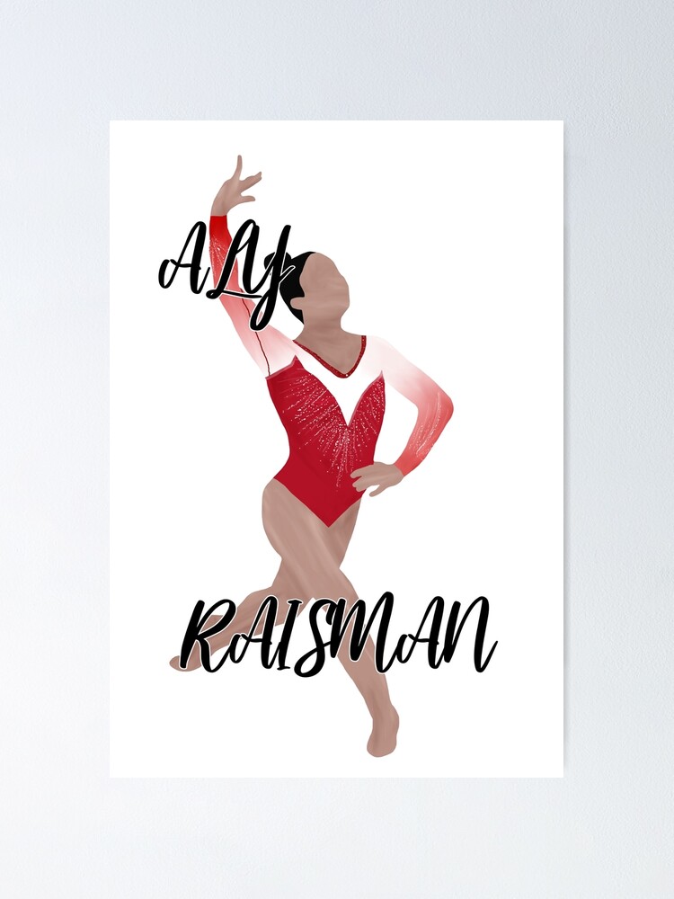 Aly Raisman Gymnastics Art With Name Poster By Cherries4 Redbubble 