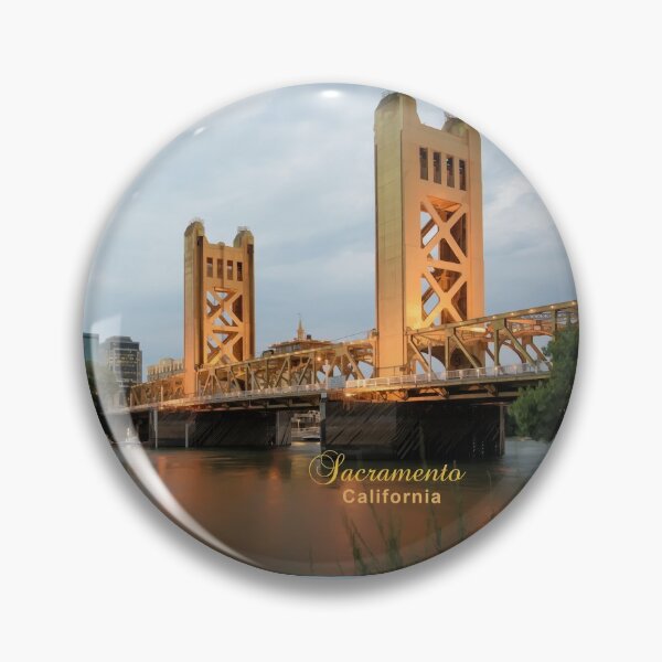 Item preview, Sacramento, California - Skyline and Iconic Landmark Bridge designed and sold by leemcnut.