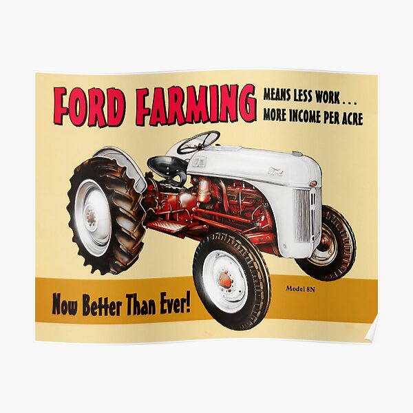 FORD MODELL 8N TRAKTOR ART Poster