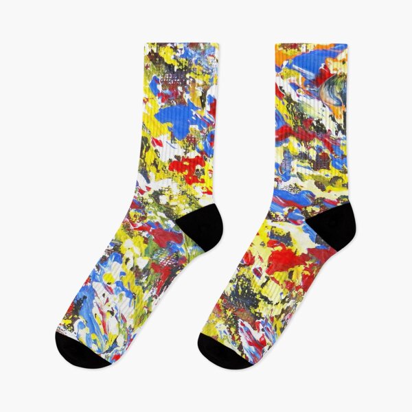 Item preview, Red, yellow and blue Abstract Art designed and sold by Kitslam Art.