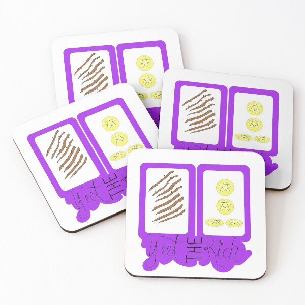 Artikelvorschau, Yeet die reiche Tarotkarte 8 der Zauberstäbe 4 der Pentacles entworfen und verkauft von IntuitivePress.