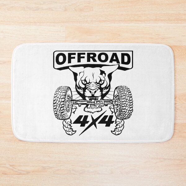 Artikelvorschau, Offroad; 4 x 4; Schwarz; entworfen und verkauft von StickerApe.